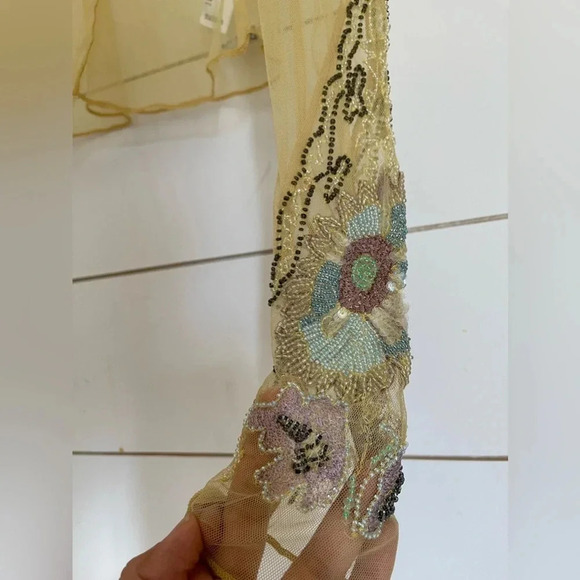 NWOT Free People Bali Posie Mesh Bead Embellished
Cami Top - Picture 7 of 13